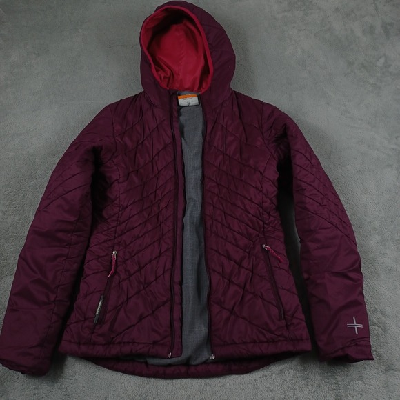 Icebreaker Jackets & Blazers - Icebreaker Jacket Womens Small Purple Puffer Hooded Outdoor Damaged
